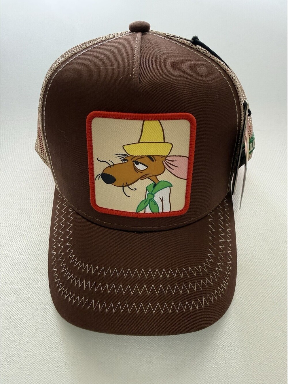Overlord x Looney Tunes Slowpoke Rodriguez Trucker Hat Brown Snapback NWT